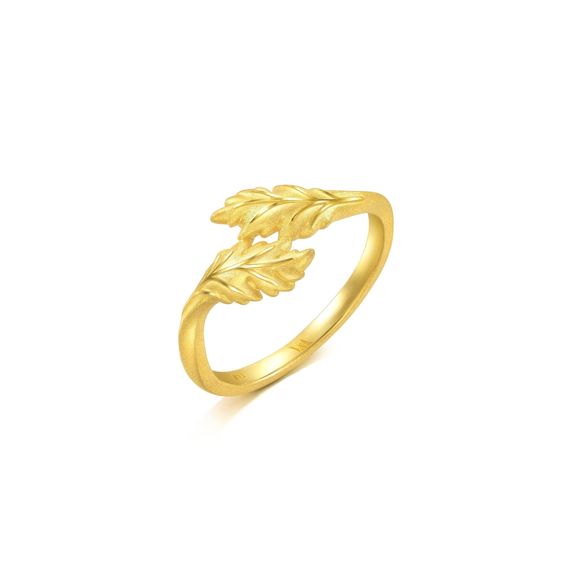 CHOW SANG SANG 999 24K Solid Gold Acanthus Ring for Women 93243R (Our Size 13 / US 6)