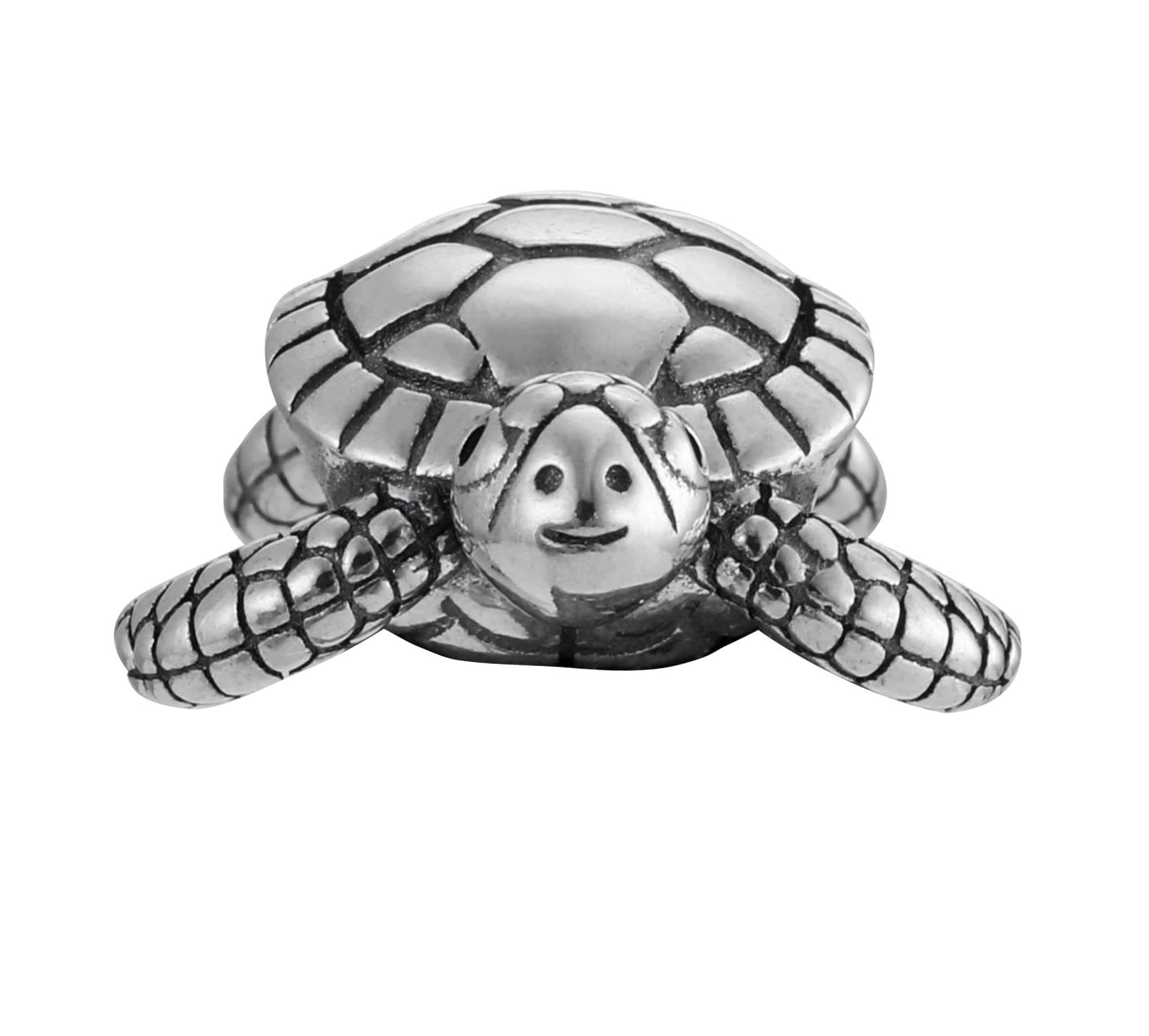 Realistic Baby Turtle 925 Sterling Silver Charm Bead For Pandora & Similar Charm Bracelets or Necklaces