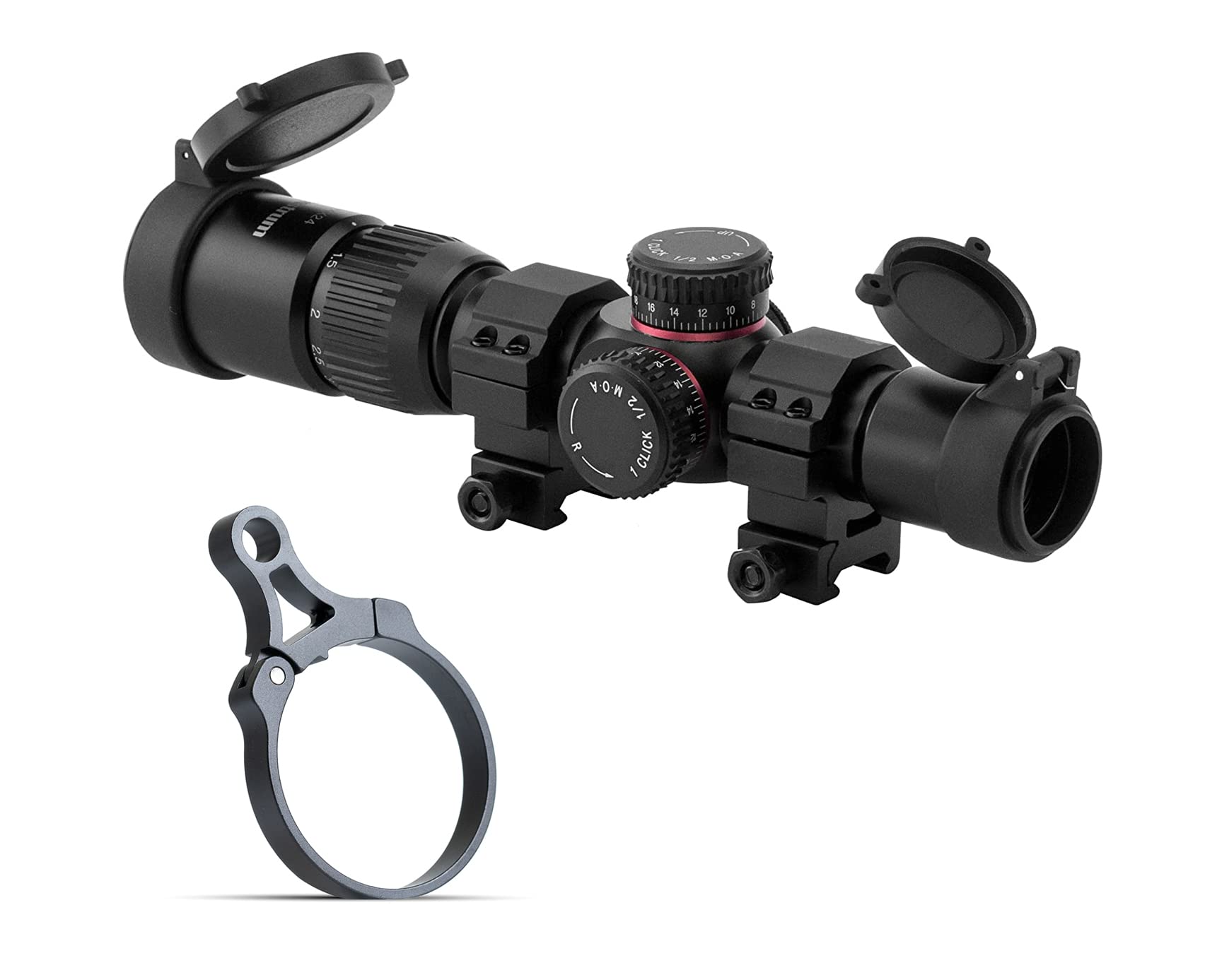 Monstrum G2 1-4x24 FFP Scope | Monstrum 43-B Throw Lever | Bundle