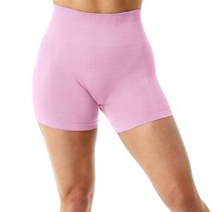 Unthewe Workout Butt Lifting Shorts for Women High Waisted Seamless Gym Yoga Booty Shorts(U526-Scrunch Pink-S)