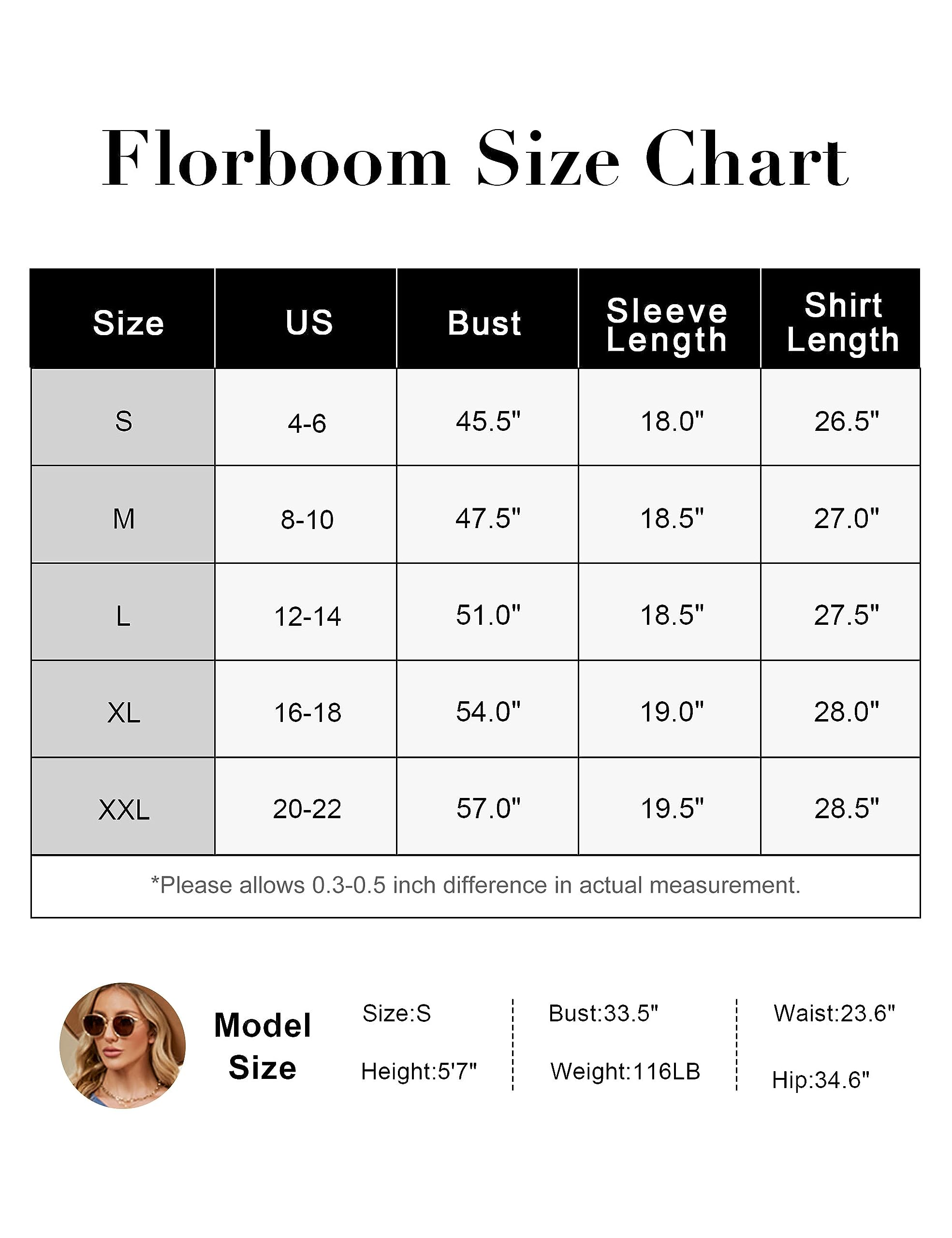 Florboom Round Neck Solid Loose Fit Sweatshirt Long Sleeve Tops for Work, White L