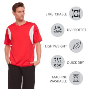 Workout Shirts for Men, Moisture Wicking Quick Dry Active Athletic Men's Gym Performance Loose fit T Shirts