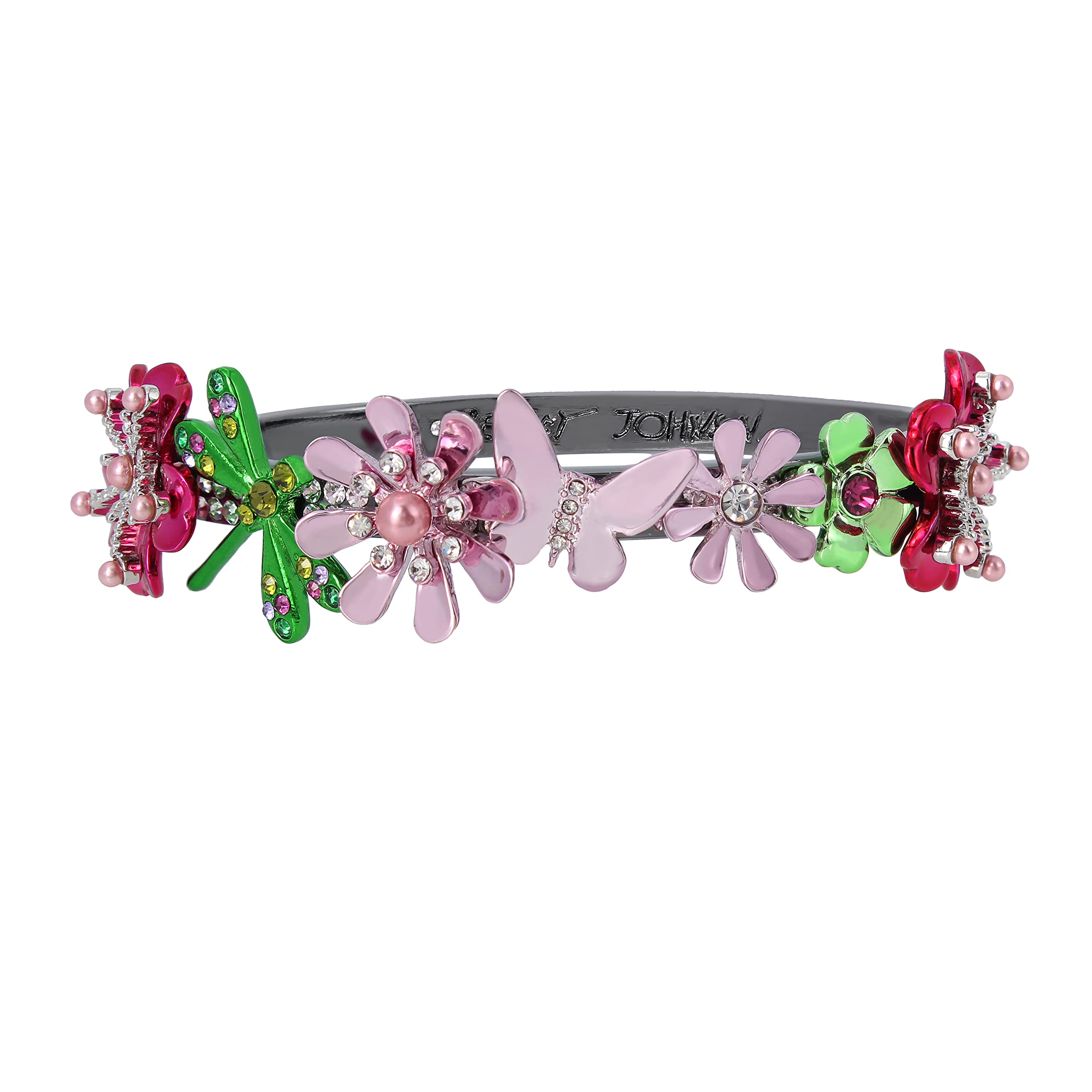 Betsey Johnson Flower Bangle Bracelet