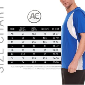 Workout Shirts for Men, Moisture Wicking Quick Dry Active Athletic Men's Gym Performance Loose fit T Shirts