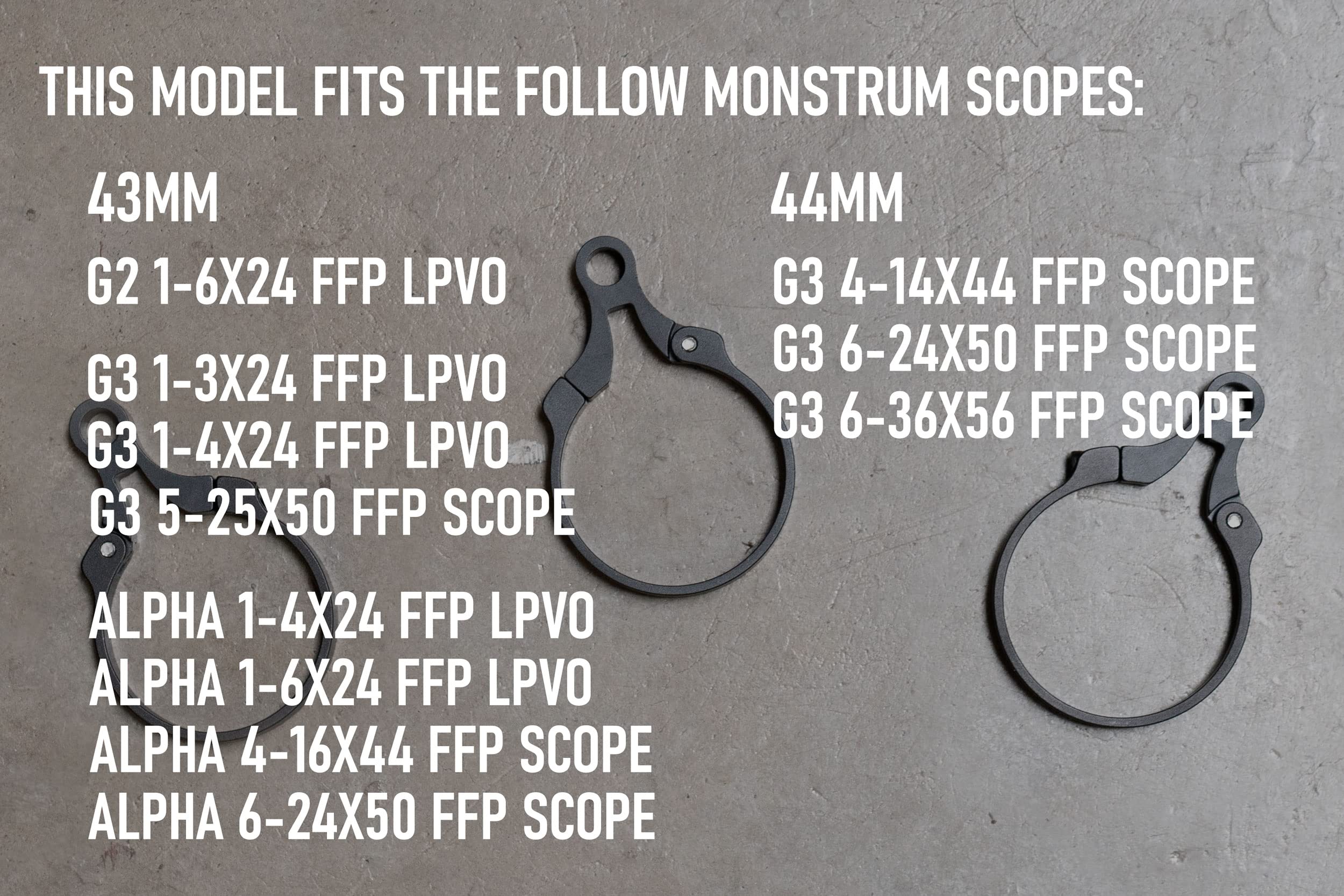 Monstrum G2 1-4x24 FFP Scope | Monstrum 43-B Throw Lever | Bundle