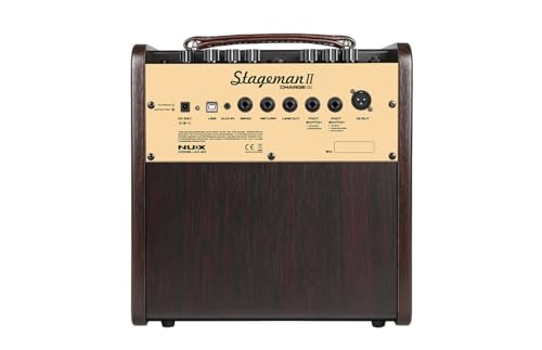 NUX Stageman II AC-80 Bluetooth Portable Acoustic Guitar Amplifier, 80 Watts