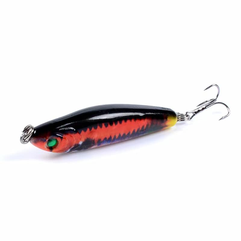 7 Pcs Topwater Fishing and Floating Hard Lures Lures or Pencil Popper Lures , as Floating Pencil Popper Lures Or Fishing Plugs for Salmon Redfish Trout Bass Walleye-31