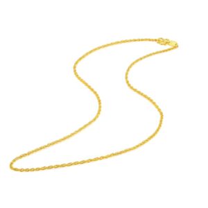 CHOW SANG SANG 999.9 24K Solid Gold Price-by-Weight Gold Twisted, Singapore Chain Necklace for Women 68279N (Approx. 0.12tael (~4.49g), 17.7 Inches, (45 CM))