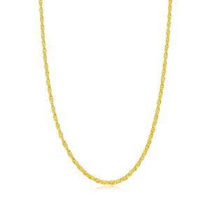 chow sang sang 999.9 24k solid gold price-by-weight gold twisted, singapore chain necklace for women 68279n (approx. 0.12tael (~4.49g), 17.7 inches, (45 cm))