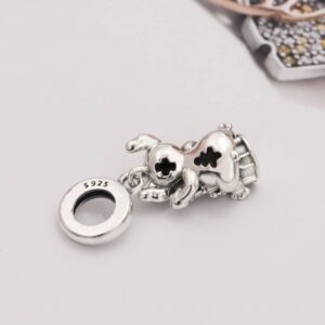 Ouroyea Stitch Castle Dangle Charm 925 Sterling Silver Pendant,Girl Jewelry Beads Gifts for Women Bracelet&Necklace