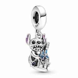 Ouroyea Stitch Castle Dangle Charm 925 Sterling Silver Pendant,Girl Jewelry Beads Gifts for Women Bracelet&Necklace