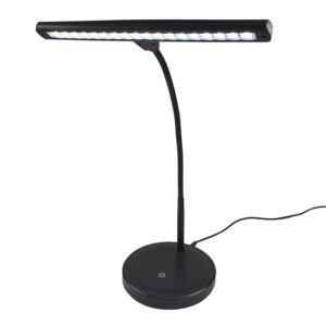 extra wide piano music lamp- 18 led light for piano, desk, reading, crafting, includes wall plug adapter