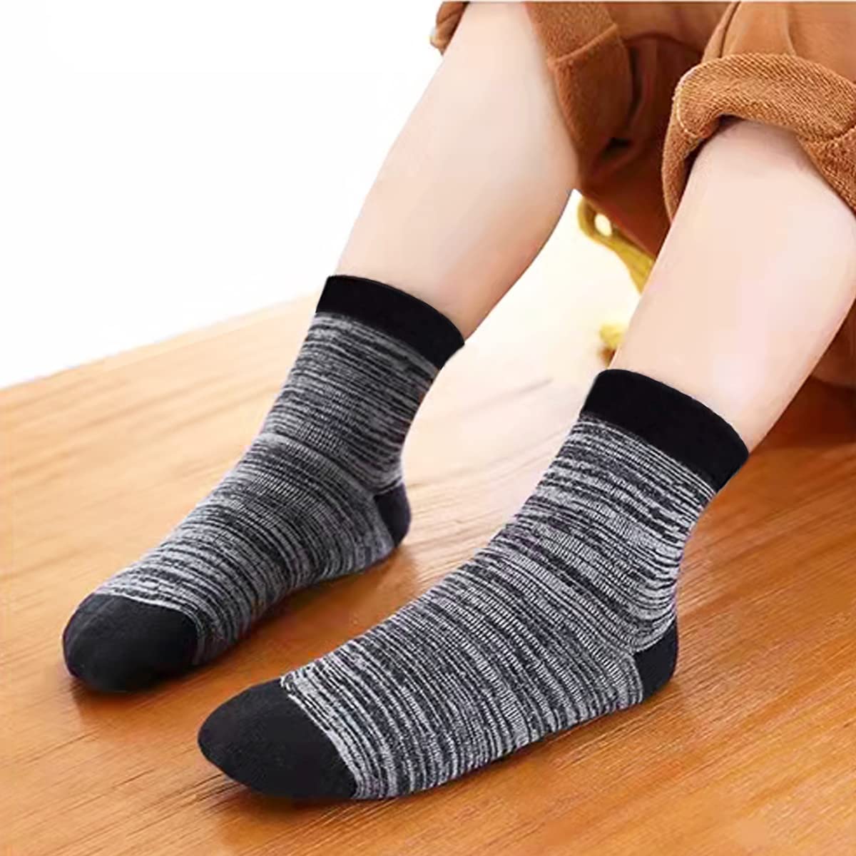 WAFUZI Kids Boys Crew Socks Mid Cut Athletic Calf Socks for Toddler Little Kids Youth Boys Girls 12 Pairs Half Cushioned Ankle Socks 4-6 Years