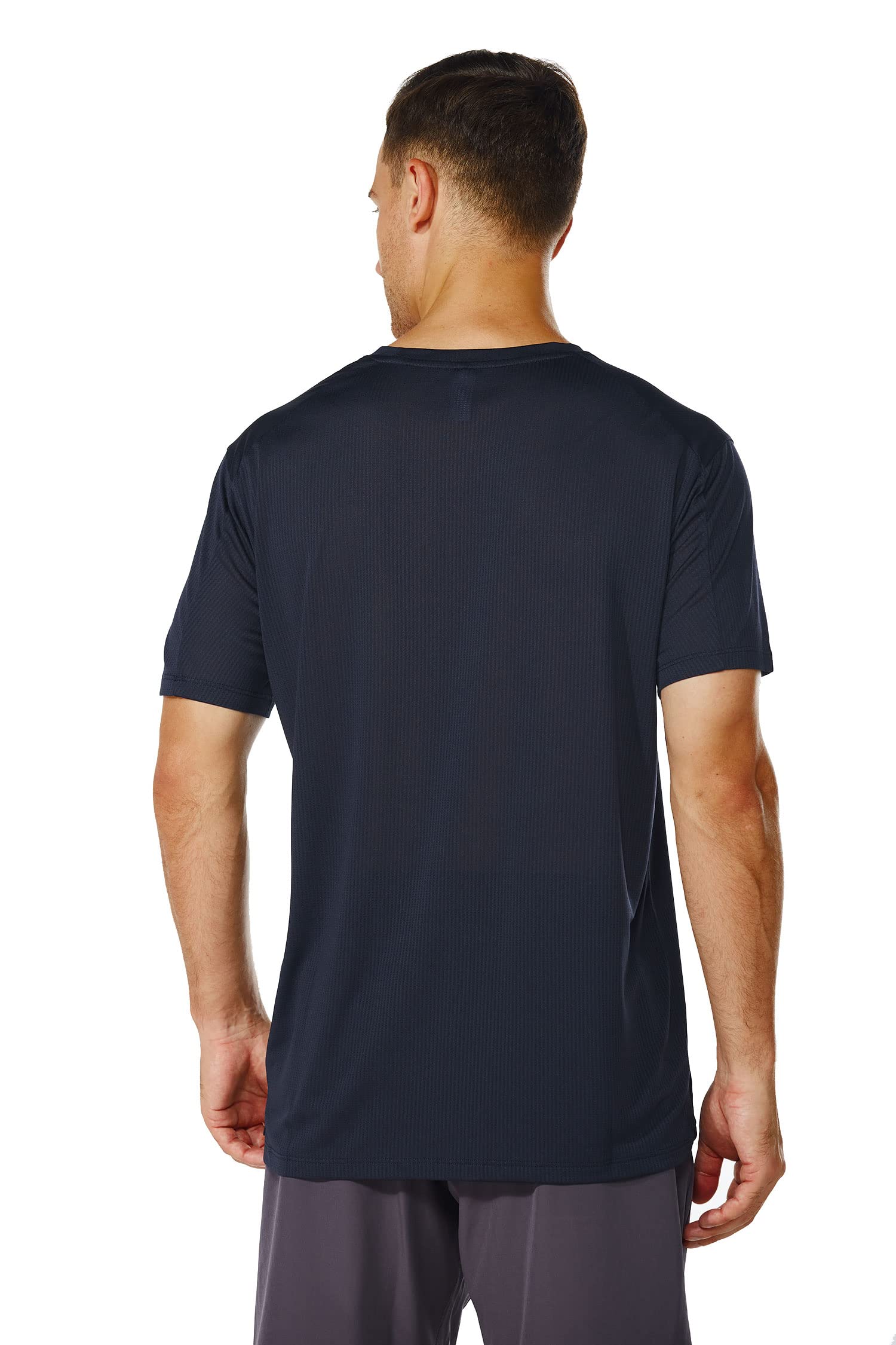 GRAMVAL Men's Crew T-Shirt,Light Weight Dry-Fit Moisture Wicking Active Athletic Performance Dark Navy