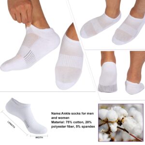 BUDERMMY Running Ankle Socks for Women Athletic Cotton Cushioned 5-6 Pairs Workout No Show Socks Women (8-10, 3 Color)