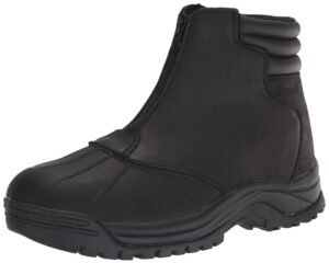 propét men's blizzard mid zip, black, 10.5 xx-wide us