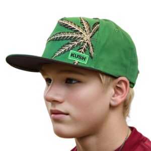 Popfizzy Men’s Weed Hat, Pot Leaf Hats, Marijuana Mesh Snapback Cap, Cannabis Baseball Caps, Weed Gifts for Stoners