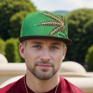 Popfizzy Men’s Weed Hat, Pot Leaf Hats, Marijuana Mesh Snapback Cap, Cannabis Baseball Caps, Weed Gifts for Stoners