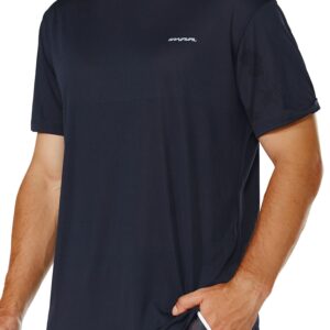 GRAMVAL Men's Crew T-Shirt,Light Weight Dry-Fit Moisture Wicking Active Athletic Performance Dark Navy