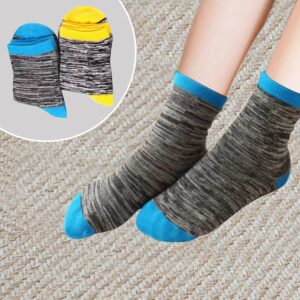 WAFUZI Kids Boys Crew Socks Mid Cut Athletic Calf Socks for Toddler Little Kids Youth Boys Girls 12 Pairs Half Cushioned Ankle Socks 4-6 Years