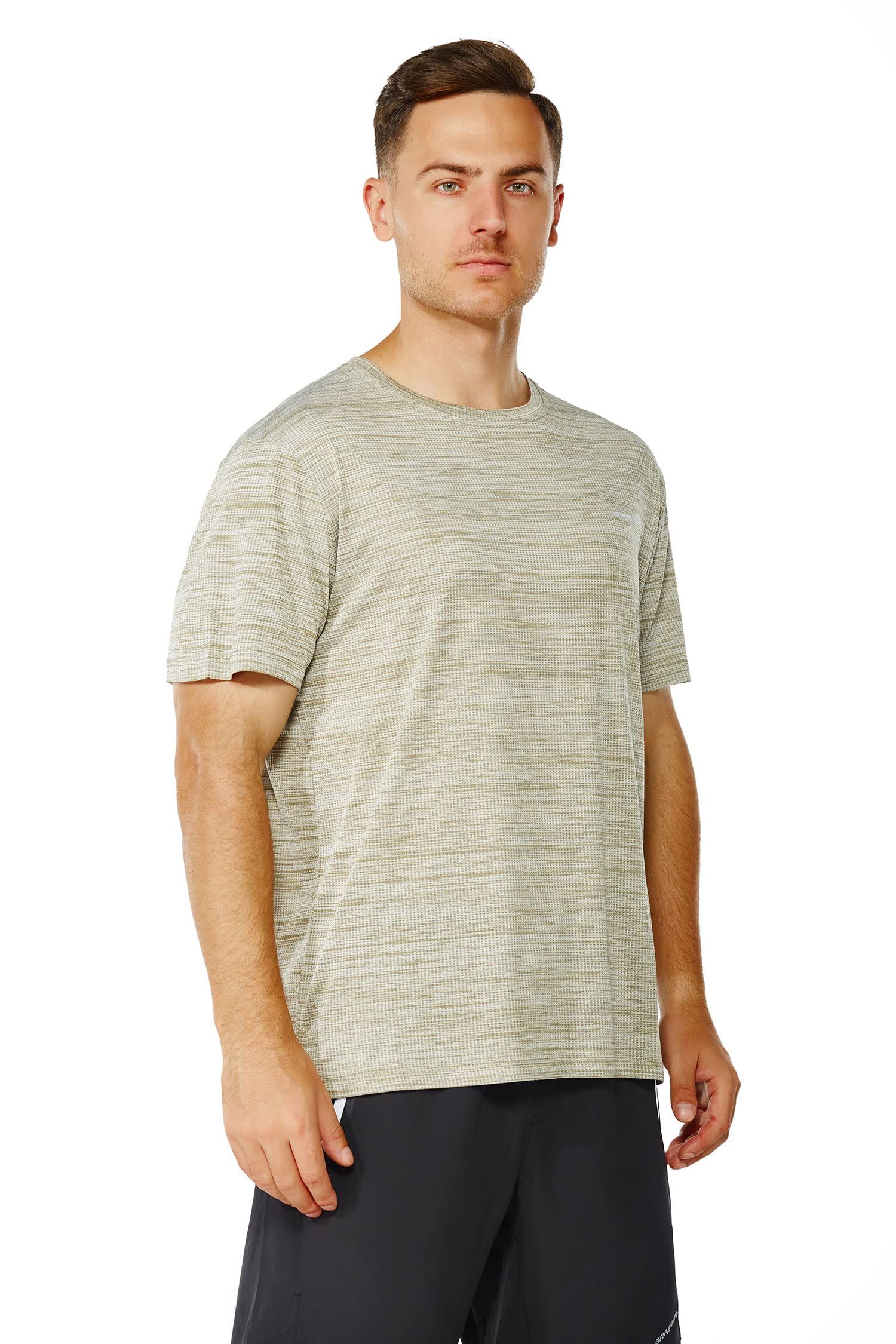 GRAMVAL Men's Crew T-Shirt,Light Weight Dry-Fit Moisture Wicking Active Athletic Performance