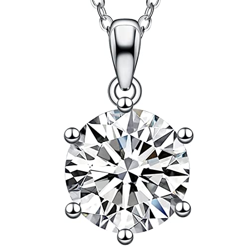 Gifts for Women Wife Gifts Anniversary, Diamond Necklace for Wife 1CT-4CT Moissanite Necklace Gift for Her Mothers Day Gifts for Mom Wife Women Jewelry Gifts, Birthday Christmas Day Gifts Valentine's Day for Her (3CT)