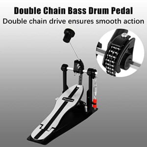 RANMING Practice Drum Pad Stand Kit Silent Drum Pad Set Drum Set Practice Kit with 1 Bass Drum Pedal,Hi-Hat Pedal,2 Drum stand,14 Inch Silent Cymbal,Dumb Drums for Beginners Adults (Black)