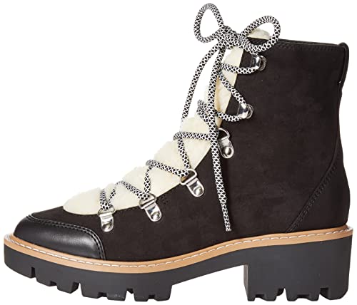 The Drop Women's Caleb Shearling Hiking Boot Black, 7.5