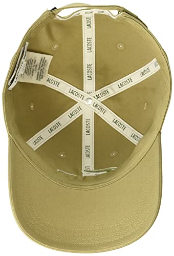 Lacoste Mens Adjustable Organic Cotton Twill Cap, Lion, One Size