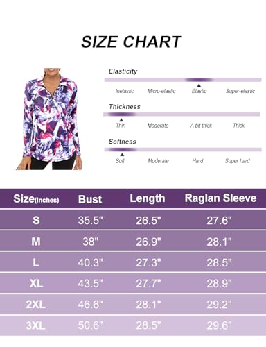 LURANEE UPF 50 Long Sleeve Women,Activewear Plus Size Dry Fit Athletic Tops Relaxed 1/4 Zip Pilates Running Pullover Gym Hiking Jacket Outfits Tops for Leggings Tie Dye XX-Large