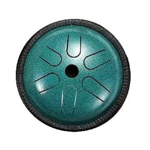 Yahpetes Worry-free Drum 5.5 Inch Steel Tongue Drum 6 Notes Musical Instruments Hand Drums with Handpan Drum with 1 Pair Mallets and Storage Drum Bag Note Sticks (Green)