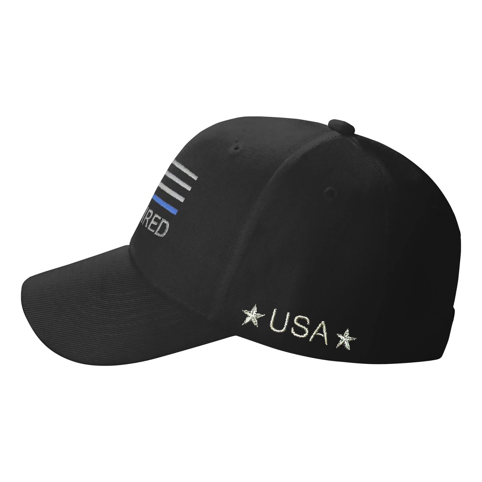 Thin Blue Line USA Flag Retired Dad Hats Adjustable Baseball Cap Gifts for Police Officers Cops