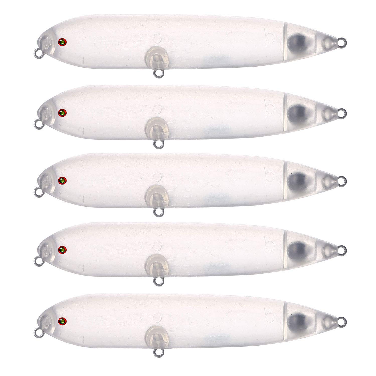 L PATTERN 20pcs/lot Fishing Lures Blank Unpainted Fishing Crankbait Blanks with Free Eyes Kit Blank Hard Lures Kit Fishing Baits Sets, 11.5cm/14g