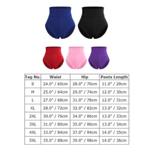 Women High Waist Workout Yoga Shorts Butt Lifting Tummy Control Dancing Bottoms Rave Festival Booty Shorts Mini Hot Pants Gym Athletic Underpants Pink Medium