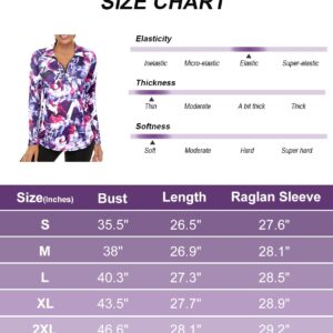 LURANEE UPF 50 Long Sleeve Women,Activewear Plus Size Dry Fit Athletic Tops Relaxed 1/4 Zip Pilates Running Pullover Gym Hiking Jacket Outfits Tops for Leggings Tie Dye XX-Large