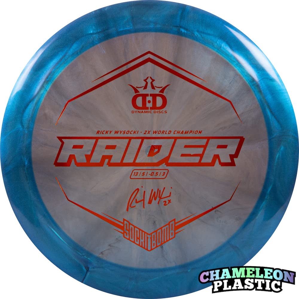 Dynamic Discs Limited Edition 2022 Team Series Ricky Wysocki Chameleon Lucid-X Raider Distance Driver Golf Disc [Colors Will Vary] - 173-176g