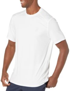 pga tour men's short sleeve crew neck golf tee shirt, bright white, small