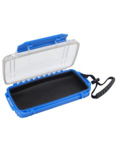 hlotmeky dry box waterproof box for kayaking boat waterproof phone box small waterproof container watertight storage box diving dry case (blue)