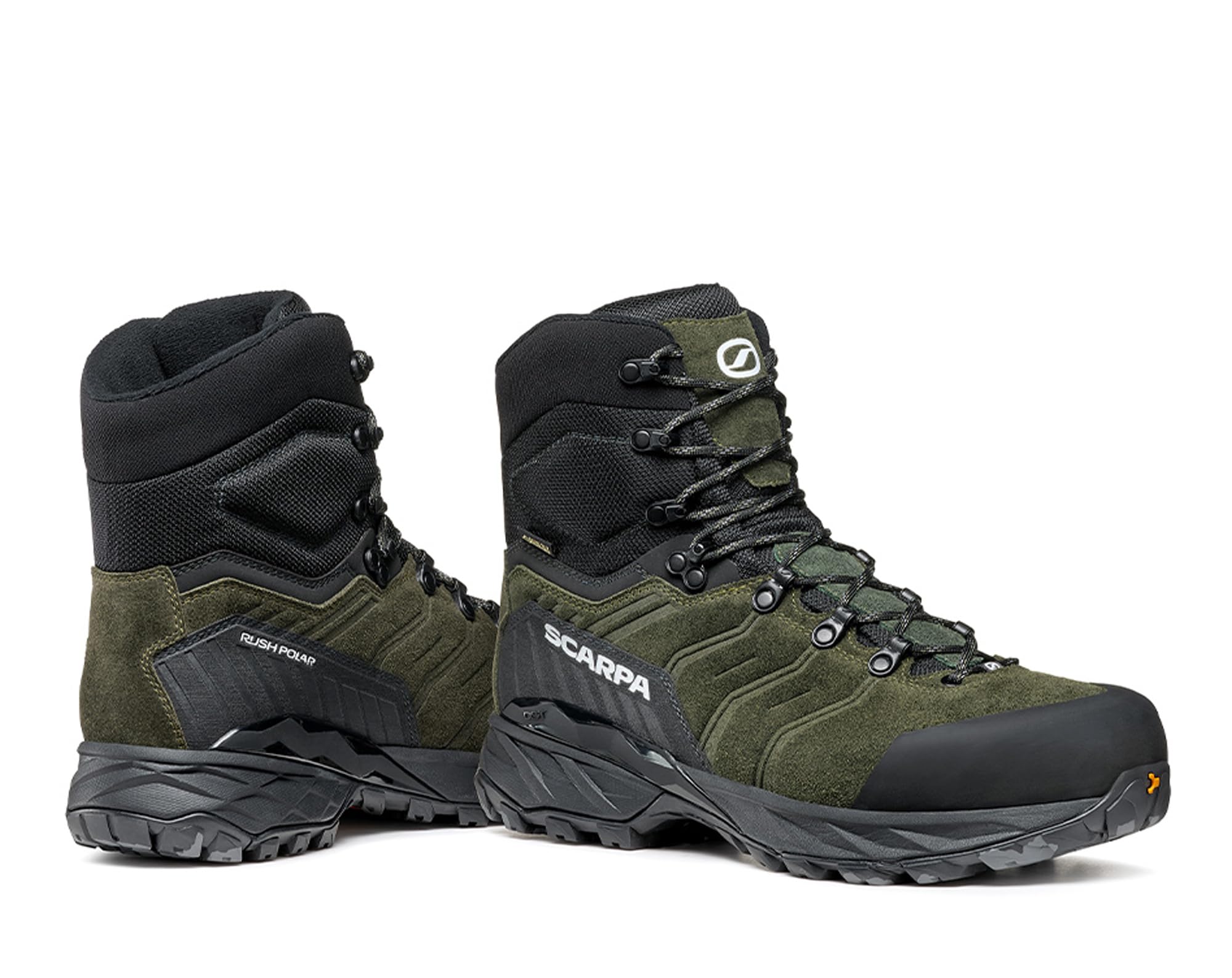 SCARPA Rush Polar GTX Waterproof Gore-Tex Synthetic Insulated Boots for Hiking and Trekking - Thyme Green - 10-10.5 Women/9-9.5 Men