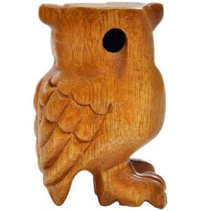 Wooden Guiro Rasp Instrument - Frog, Cricket and Owl Set 3, Musical Percussion Tone Block Craft