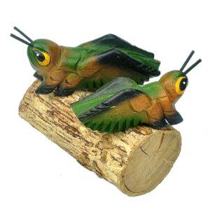 Wooden Guiro Rasp Instrument - Frog, Cricket and Owl Set 3, Musical Percussion Tone Block Craft