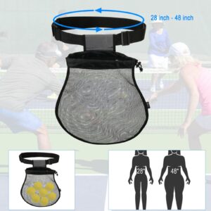 Cosmos Pickle Ball Waist Bag Holder Pickleball Waist Pouch Bag Ball Pouch for Holding Pickle Ball Game Universal Training Equipment Bag