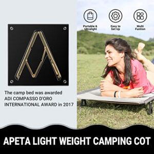 ATEPA Backpack Camping Cot for Adult Heavy Duty Sleeping Cot with Carry Bag Ultralight Folding Tent Camping Cot Bed for Outdoor Travel Hiking Camp Backpack Camping Bed Nap