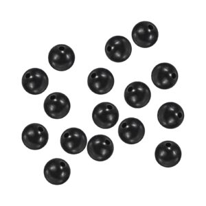 patikil 7mm fishing beads, 200 pieces soft plastic fishing bait eggs rig bead tackle tool round, black