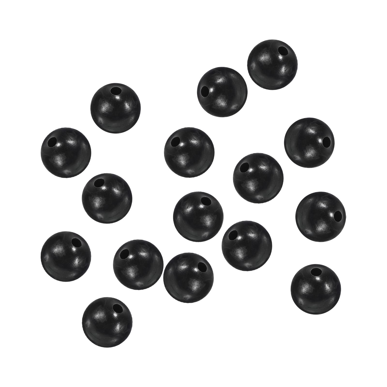 PATIKIL 7mm Fishing Beads, 200 Pieces Soft Plastic Fishing Bait Eggs Rig Bead Tackle Tool Round, Black