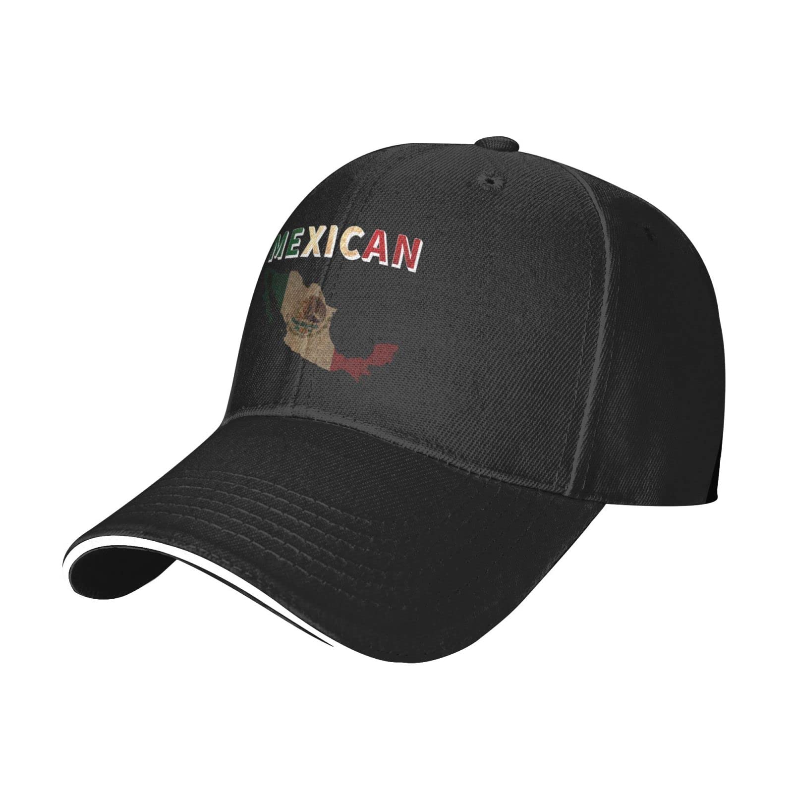 DARLEKS Dad Hat Retro Map Mexico Flag Mexican Baseball Cap for Men Women Snapback Aldult Curved Brim Casquette Truck Adjustable, One Size