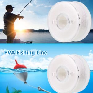 HERCHR PVA Fishing Line, 3pcs Fishing String Cord Water Soluble PVA White Bait Line 20m Fishing String Tape Tool Fishing Wire