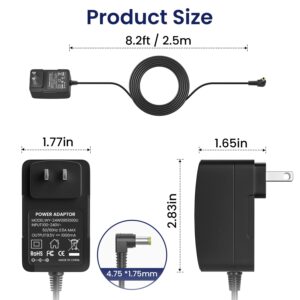 9.5V AC/DC Adapter for Casio Keyboard AD-E95100LU Power Supply Charger SA-46 SA-47 LK-125 LK-127 CTK-240 CTK-245 CTK-1100 for Casio ADE95100LU, 100-240V AC to 9.5V DC Converter