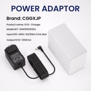 9.5V AC/DC Adapter for Casio Keyboard AD-E95100LU Power Supply Charger SA-46 SA-47 LK-125 LK-127 CTK-240 CTK-245 CTK-1100 for Casio ADE95100LU, 100-240V AC to 9.5V DC Converter