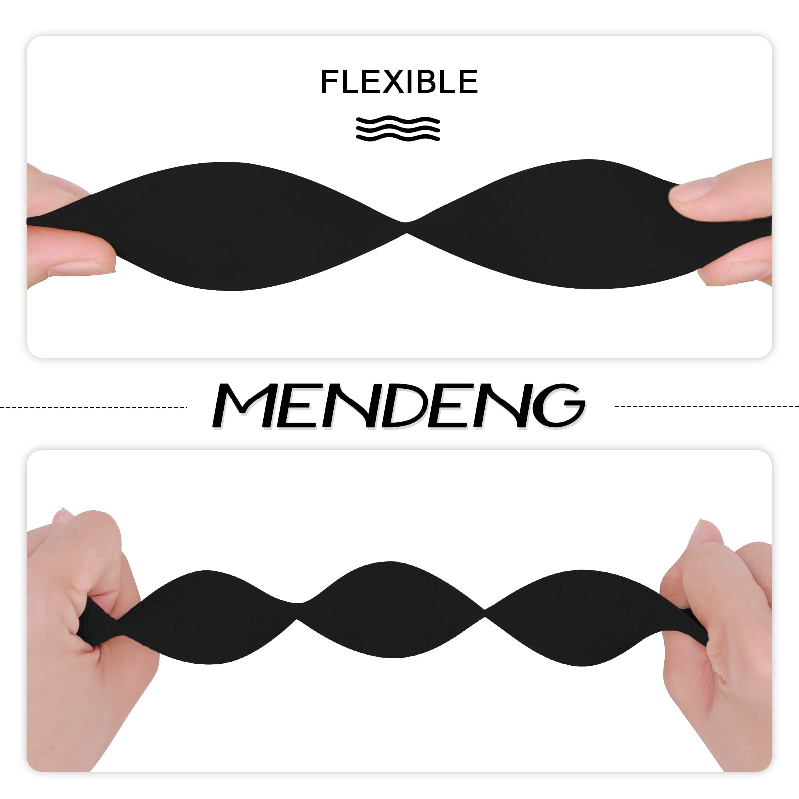 MENDENG Suspenders for Men Hook-Clips Convertible Mens Suspenders for Jeans Heavy Duty Swivel Belt Loop Braces Black